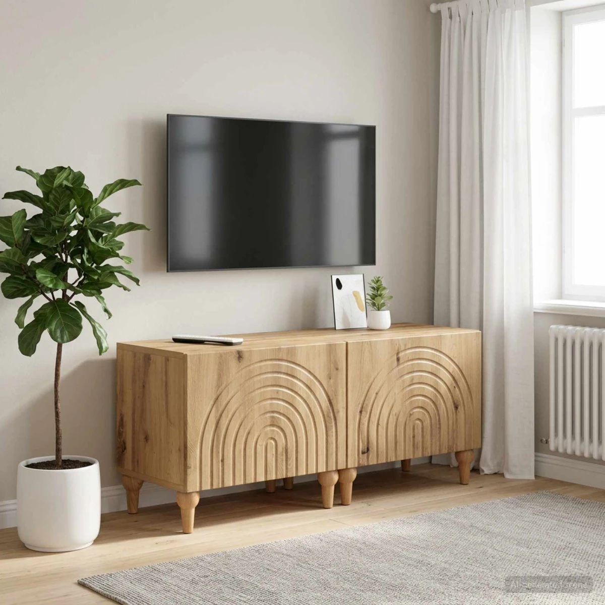 vidaXL TV-skab Artisan-eg, 98 x 35 x 43 cm