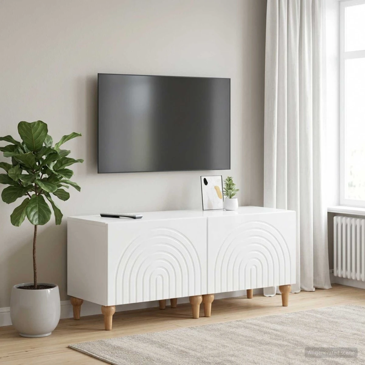 vidaXL TV-skab i hvid højglans, 2 stk. (98x35x43 cm)