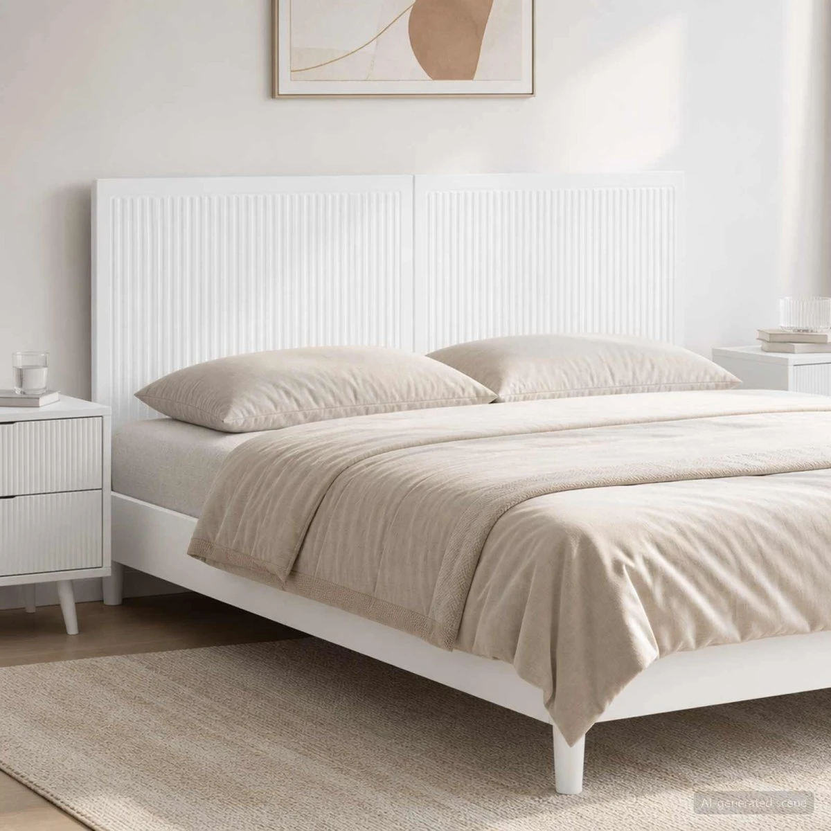 vidaXL Væghængt hovedgærde EDE Hvid, 120 x 50 cm
