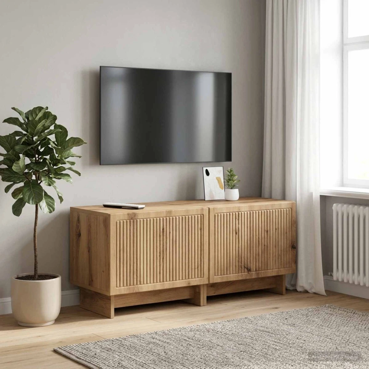vidaXL TV-skab Artisan-eg i konstrueret træ (2 stk.)