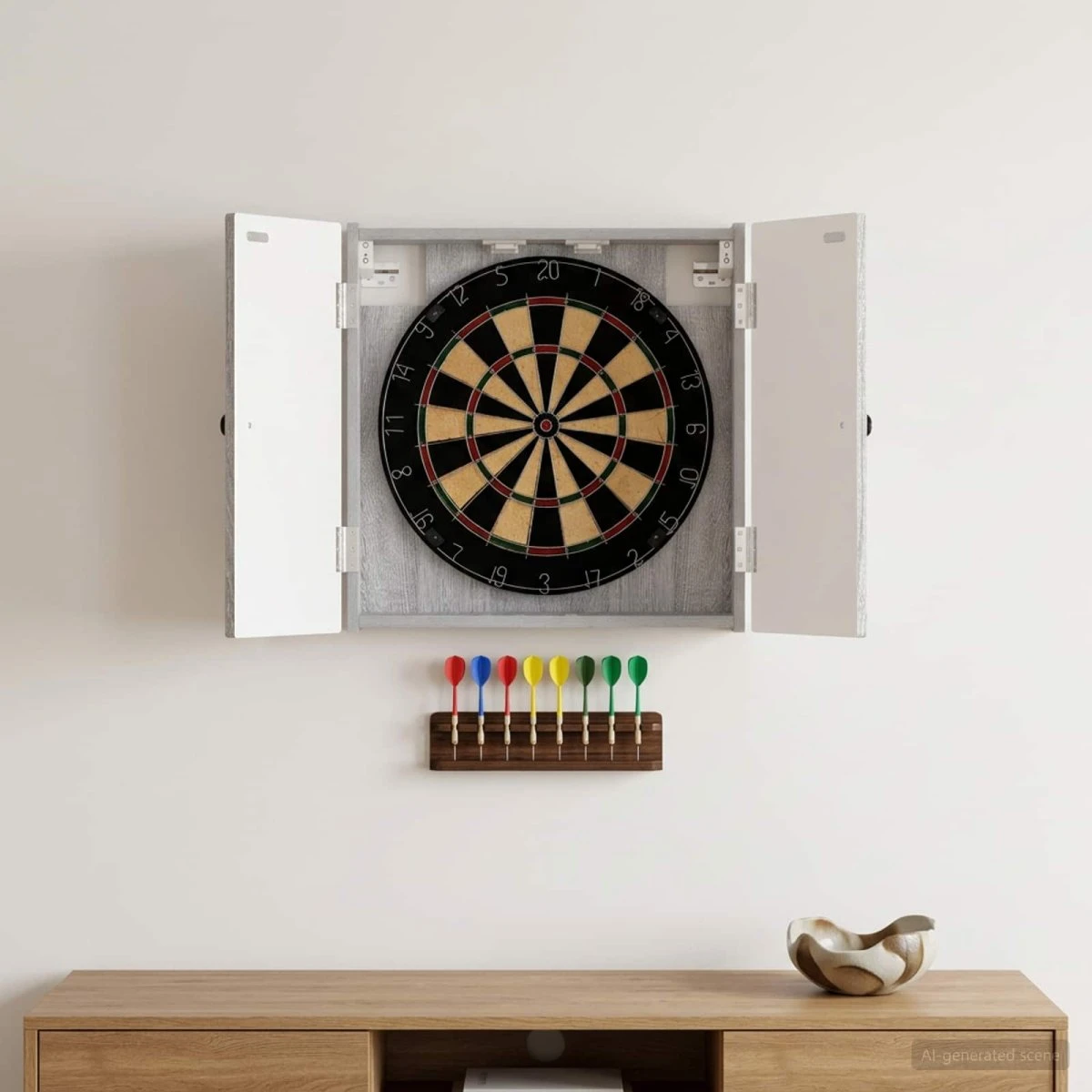 vidaXL Dartskab EDE Grå Sonoma 52,5 x 53,5 cm