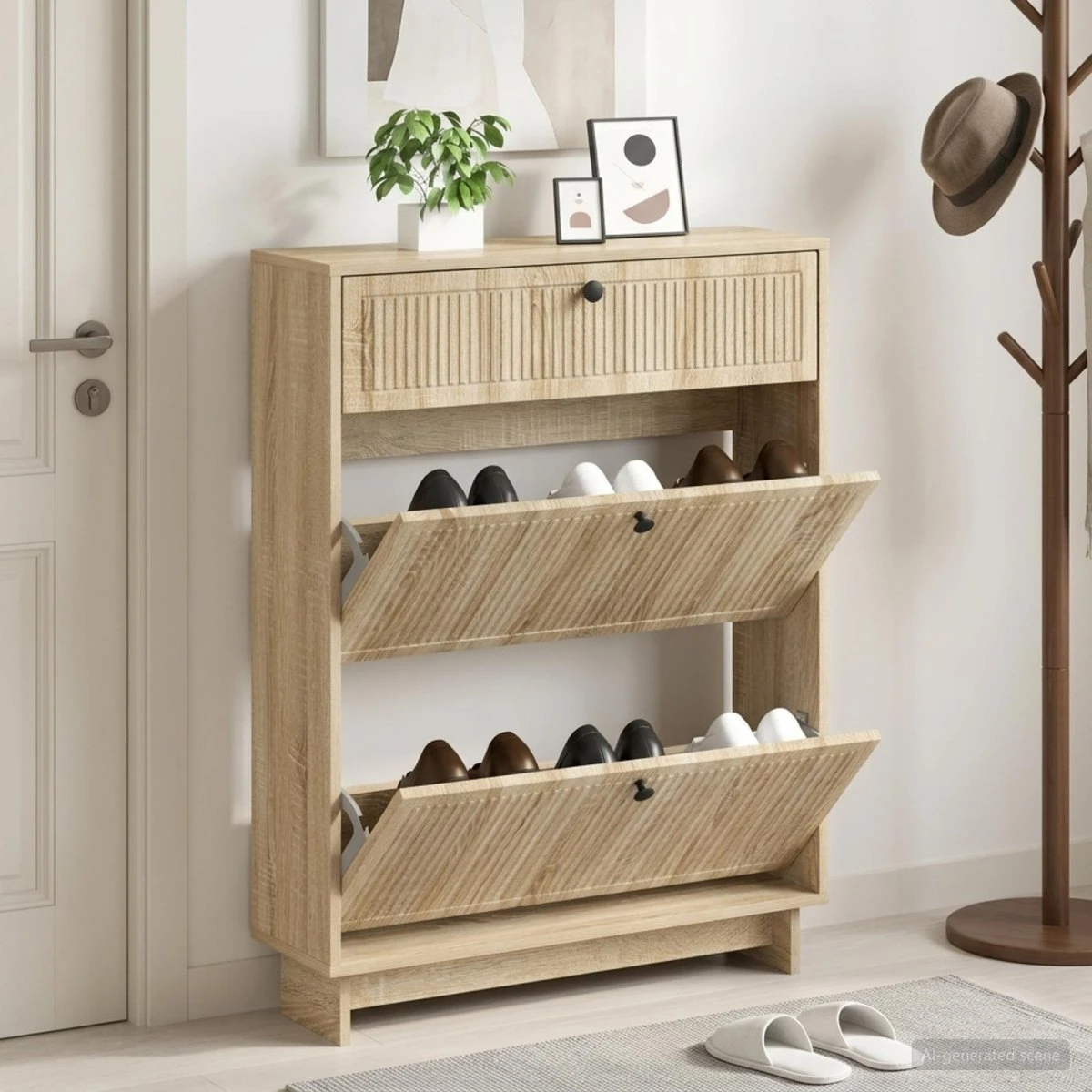 vidaXL Skoskab EDE Sonoma-eg 78 x 24 x 103 cm