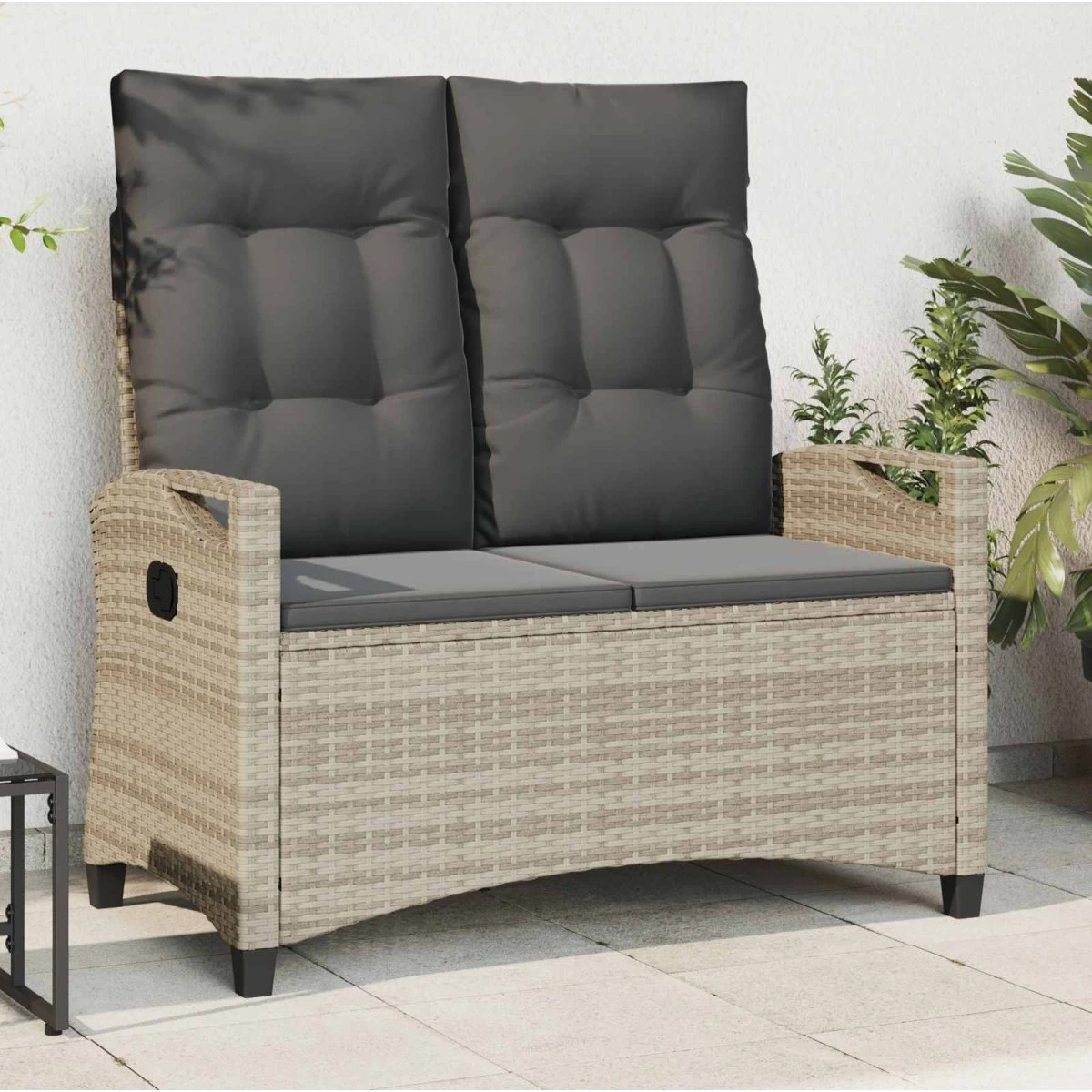 vidaXL Havebænk med pude 105 x 60 x 112 cm i stål