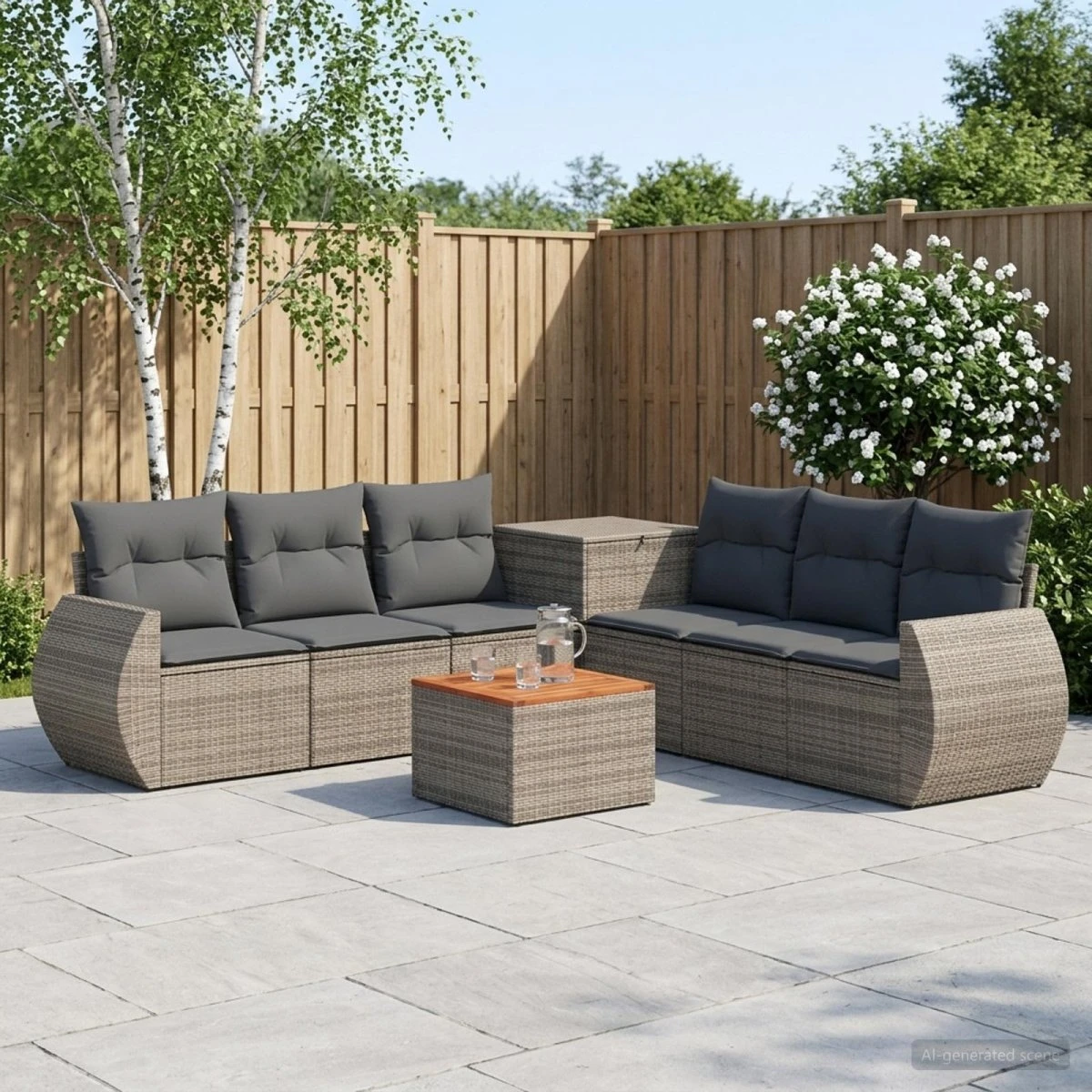 vidaXL Sofa Sæt 8 stk. Grå og Mørkegrå 55 x 55 x 37 cm