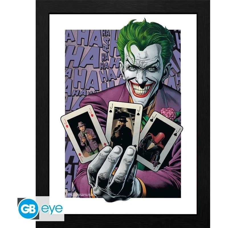 The Joker 'Haha Cards' – Indrammet DC Comics Print 30x40