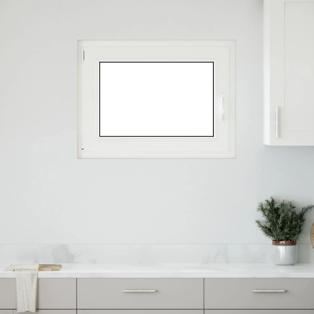 vidaXL RISOR Kældervindue 80 x 50 cm - Hvid