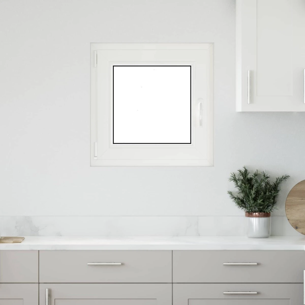 vidaXL RISOR Kældervindue 60 x 60 cm - Hvid