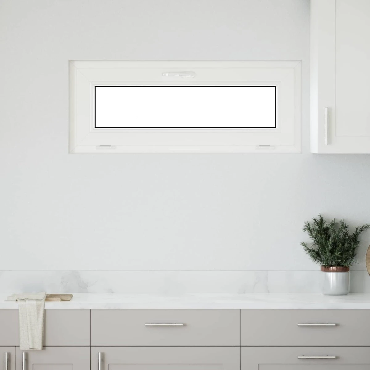 vidaXL RISOR Kældervindue - Hvid PVC, 100 x 40 cm