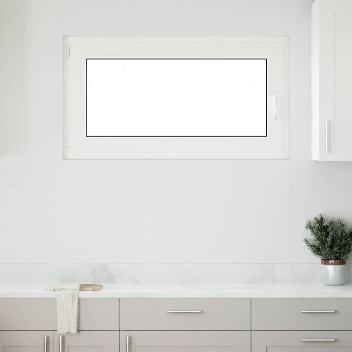vidaXL RISOR Kældervindue, hvid, 110 x 50 cm