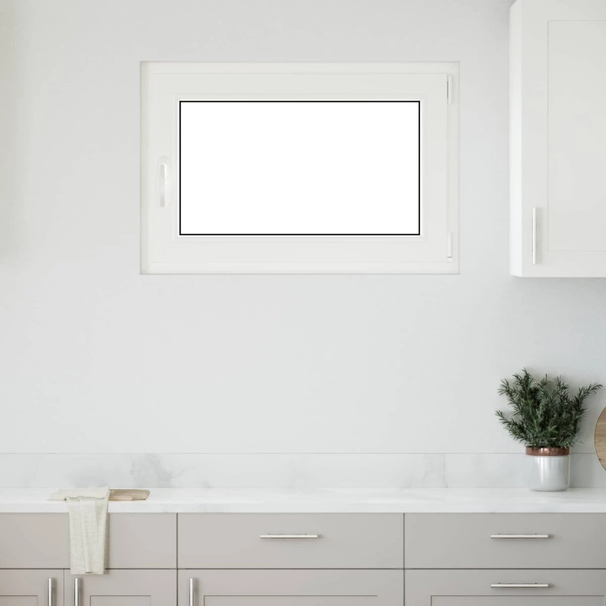 vidaXL RISOR Kældervindue 90 x 70 cm - Hvid