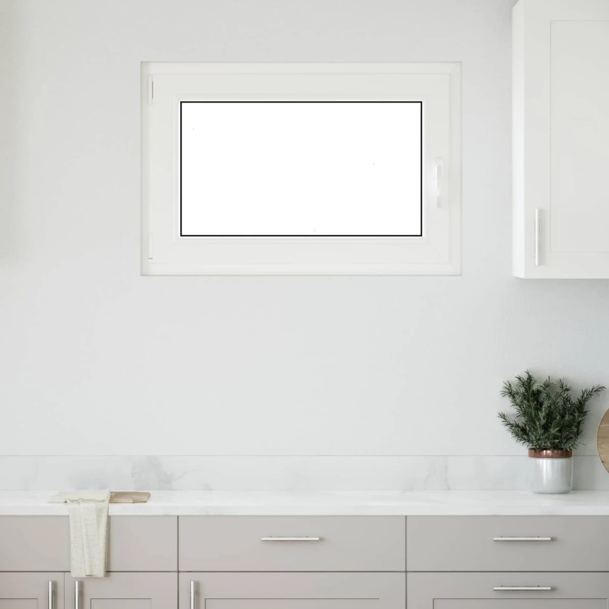 vidaXL RISOR Kældervindue 90 x 50 cm - Hvid