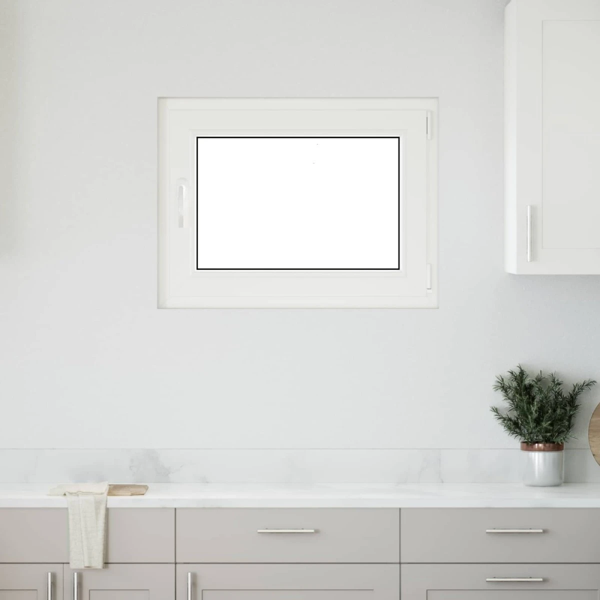 vidaXL RISOR Kældervindue hvid 80 x 70 cm