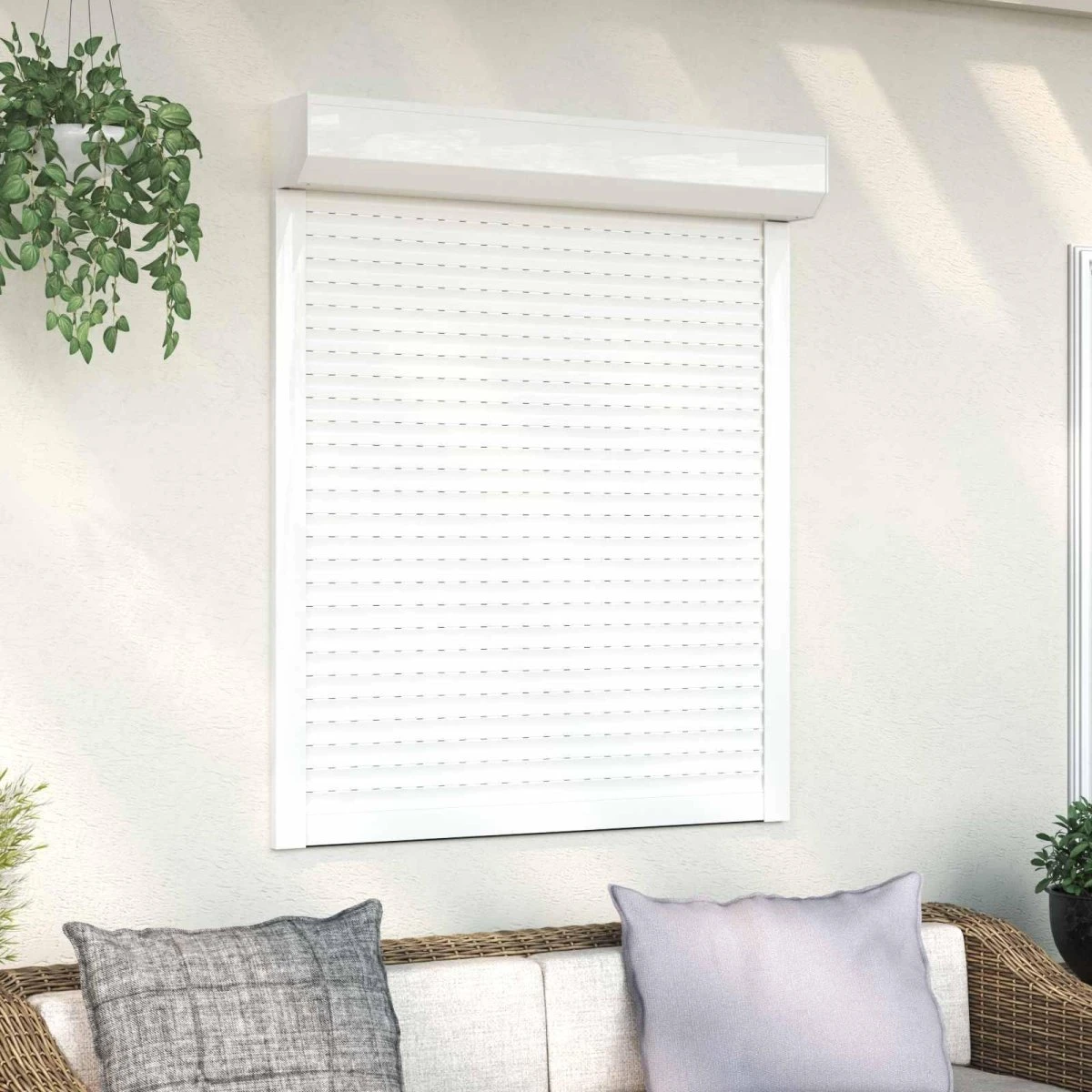 vidaXL Rullegardin Hvid 100 x 130 cm - Aluminium og Polyurethan