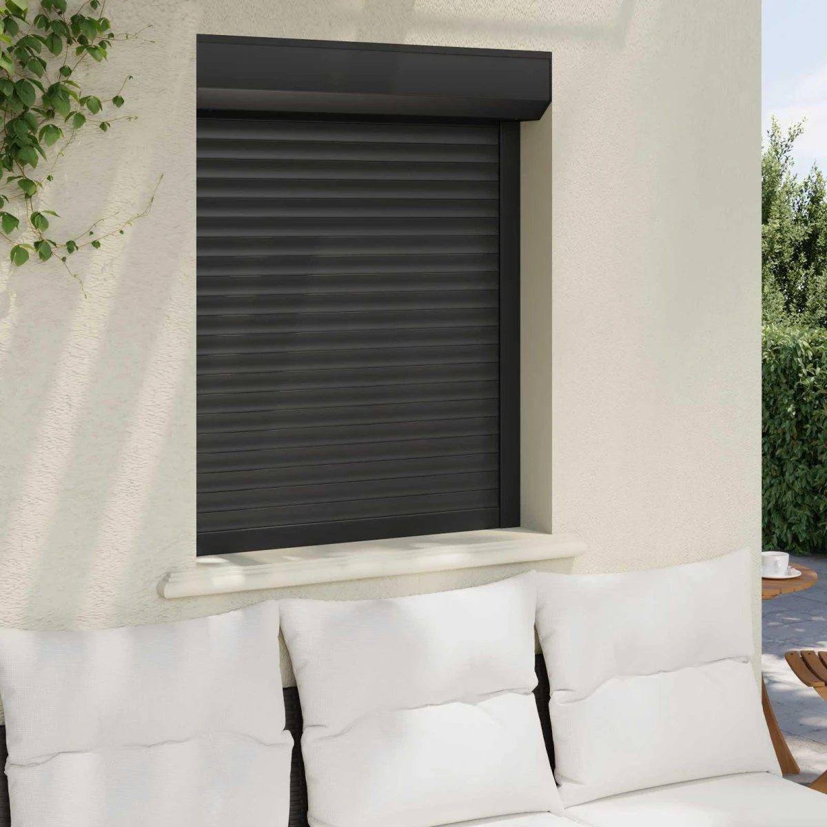 vidaXL Rullegardin Antracit 80 x 100 cm - Aluminium & Polyurethan