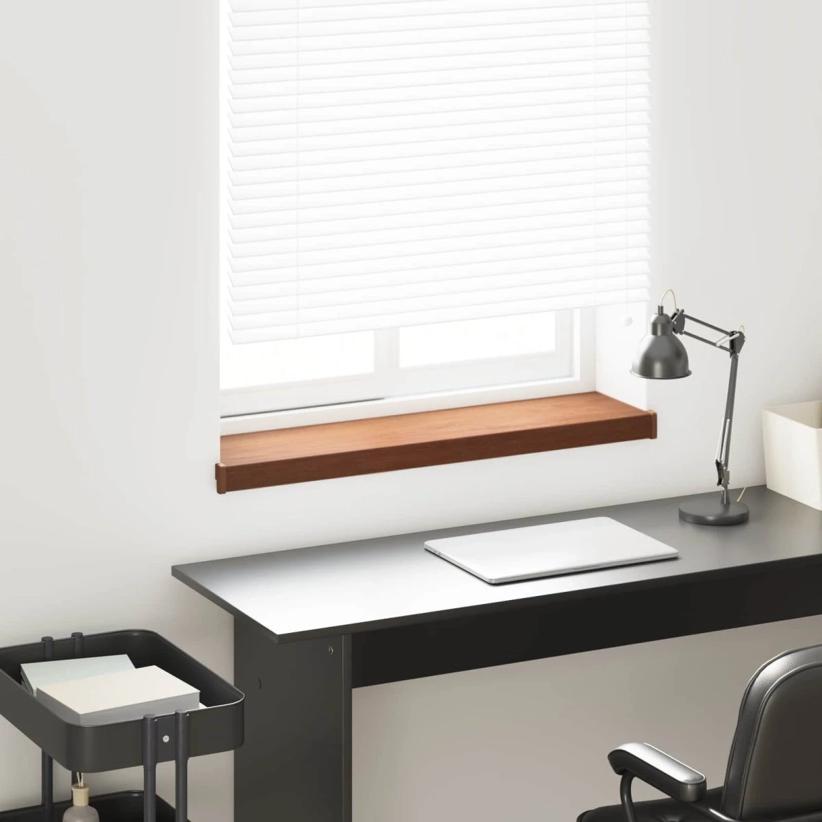 vidaXL Vindueskarm Brun Træ 100 x 20 x 4,5 cm PVC