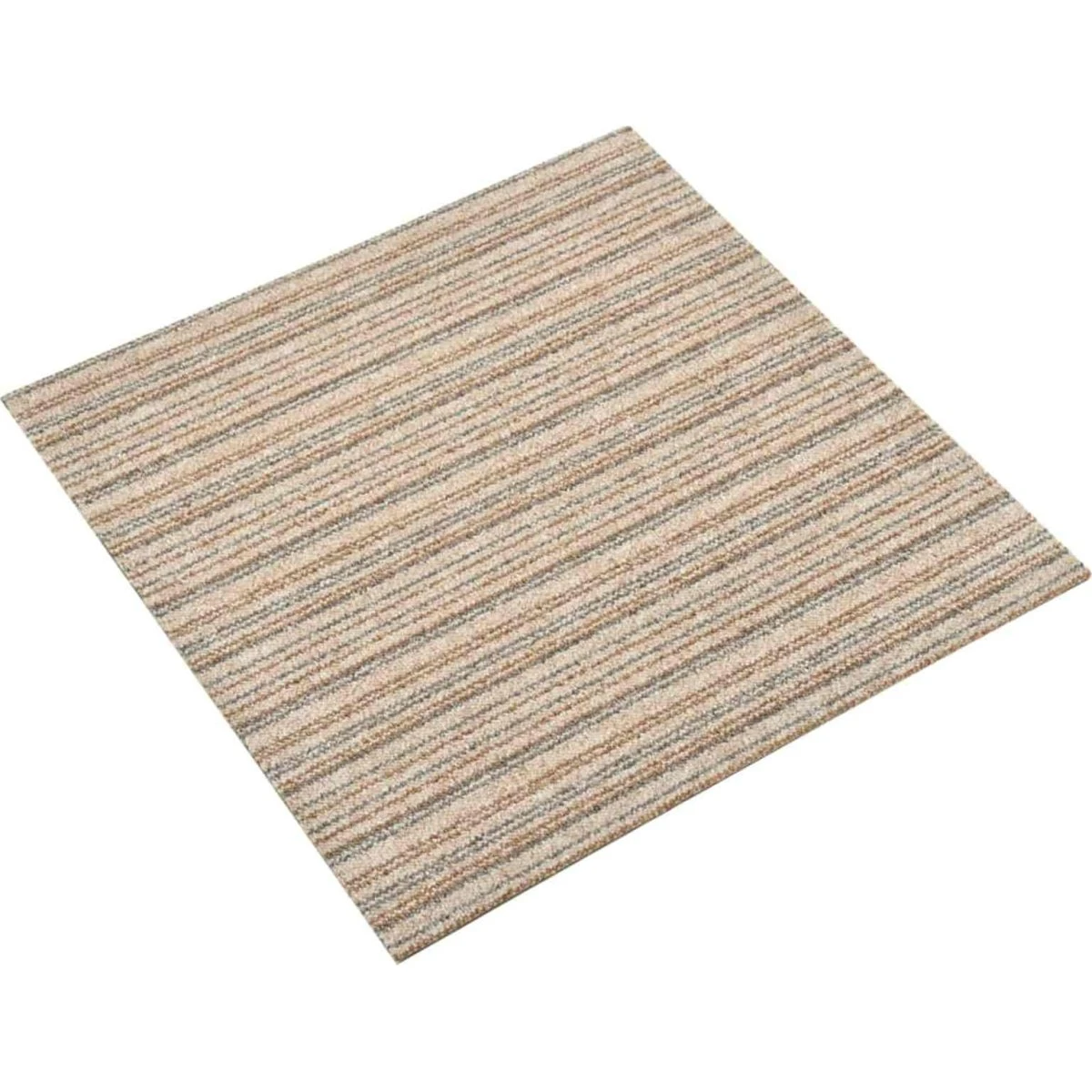 vidaXL Tæppefliser Stribet Beige 50x50 cm - 20 stk.