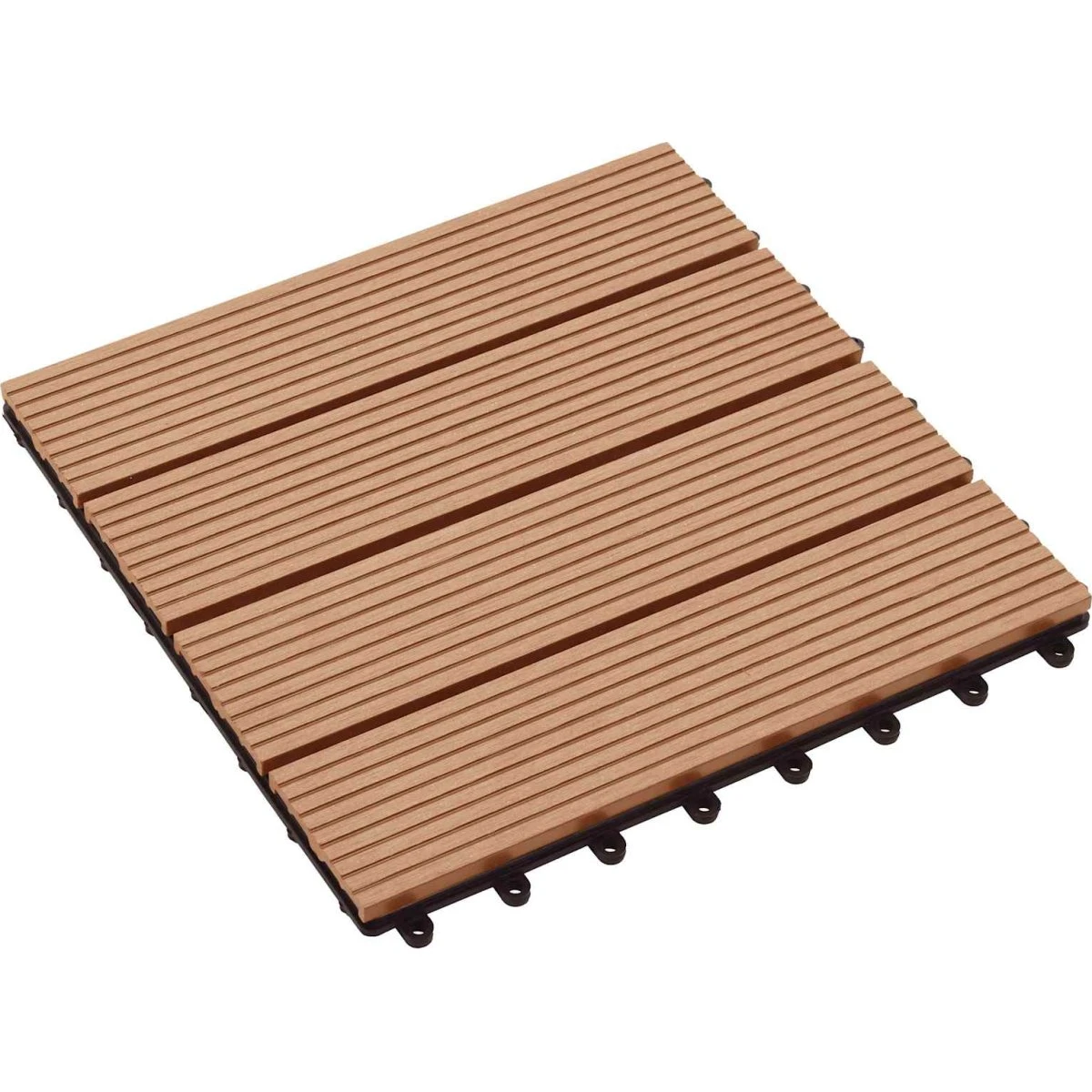 vidaXL Terrassefliser WPC Teak 30x30 cm - 11 stk.
