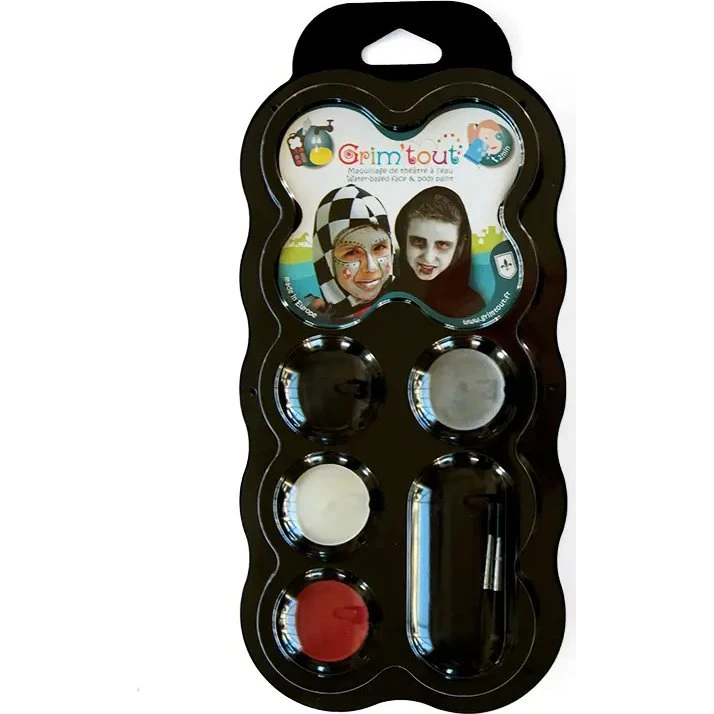 Teatersminke 4 farver – Ridder & Vampyr (Børnevenlig)