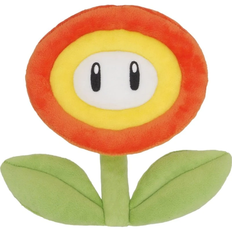 Super Mario Fire Flower plysbamse 18 cm - officiel