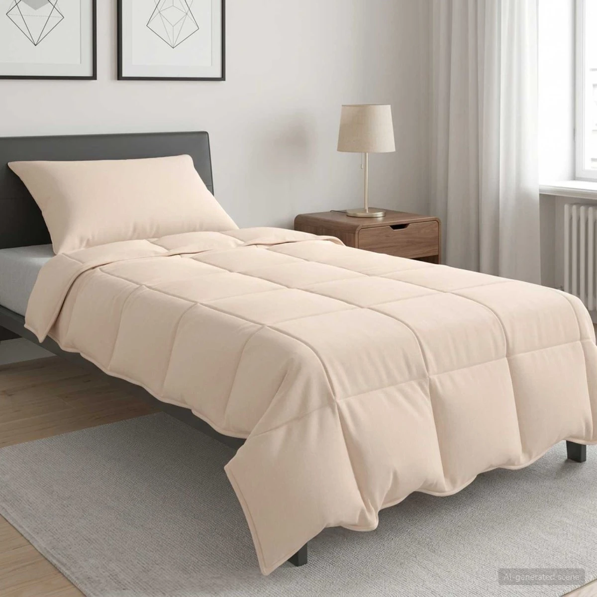 vidaXL Dyne- og pudesæt 2 stk. Sommer, 100% Naturlig Kapok, Beige