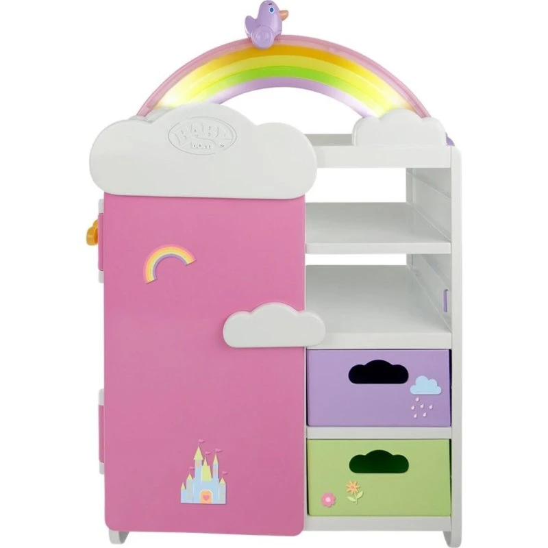 BABY born Regnbue-garderobe med lys og musik
