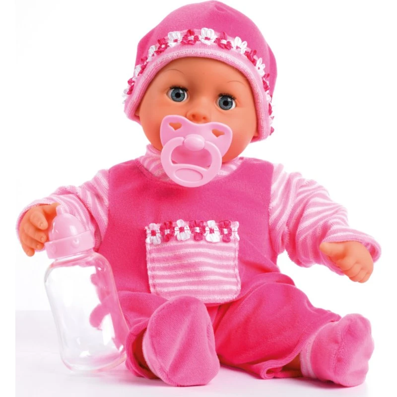 Bayer First Words Babydukke 38 cm - Interaktiv Pink