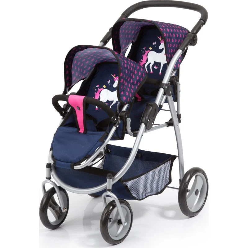 Bayer Twin Pram Tvillingklapvogn – Navy