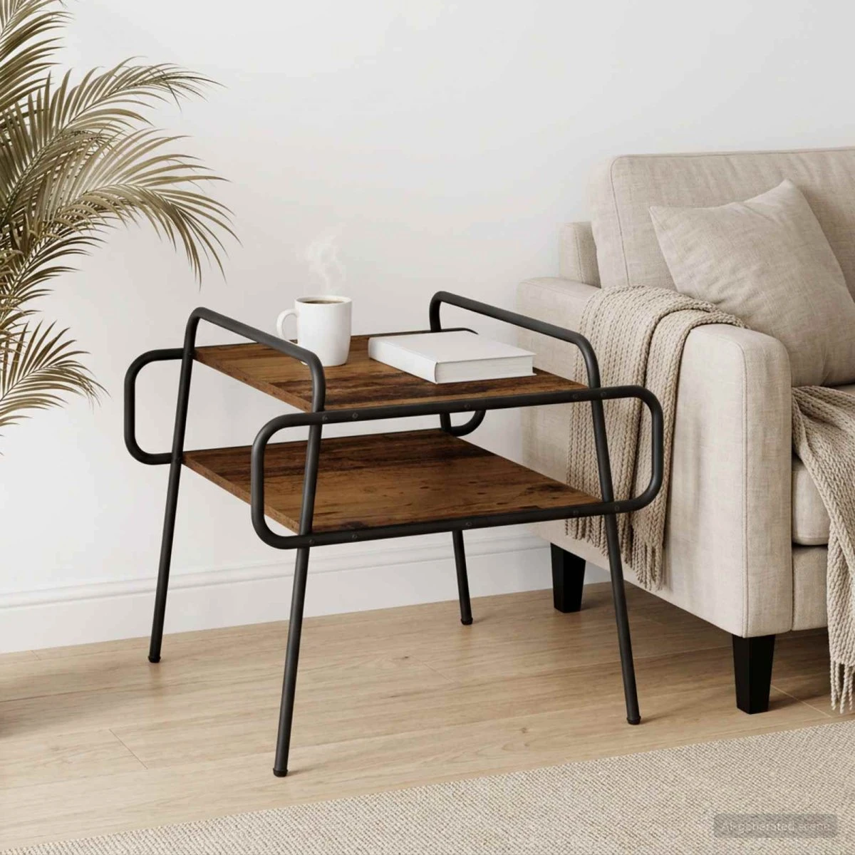 vidaXL Sofabord Gammelt træ 50 x 50 x 51 cm