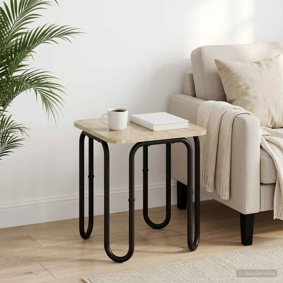 vidaXL Sofabord Sonoma-eg 40x40x45 cm