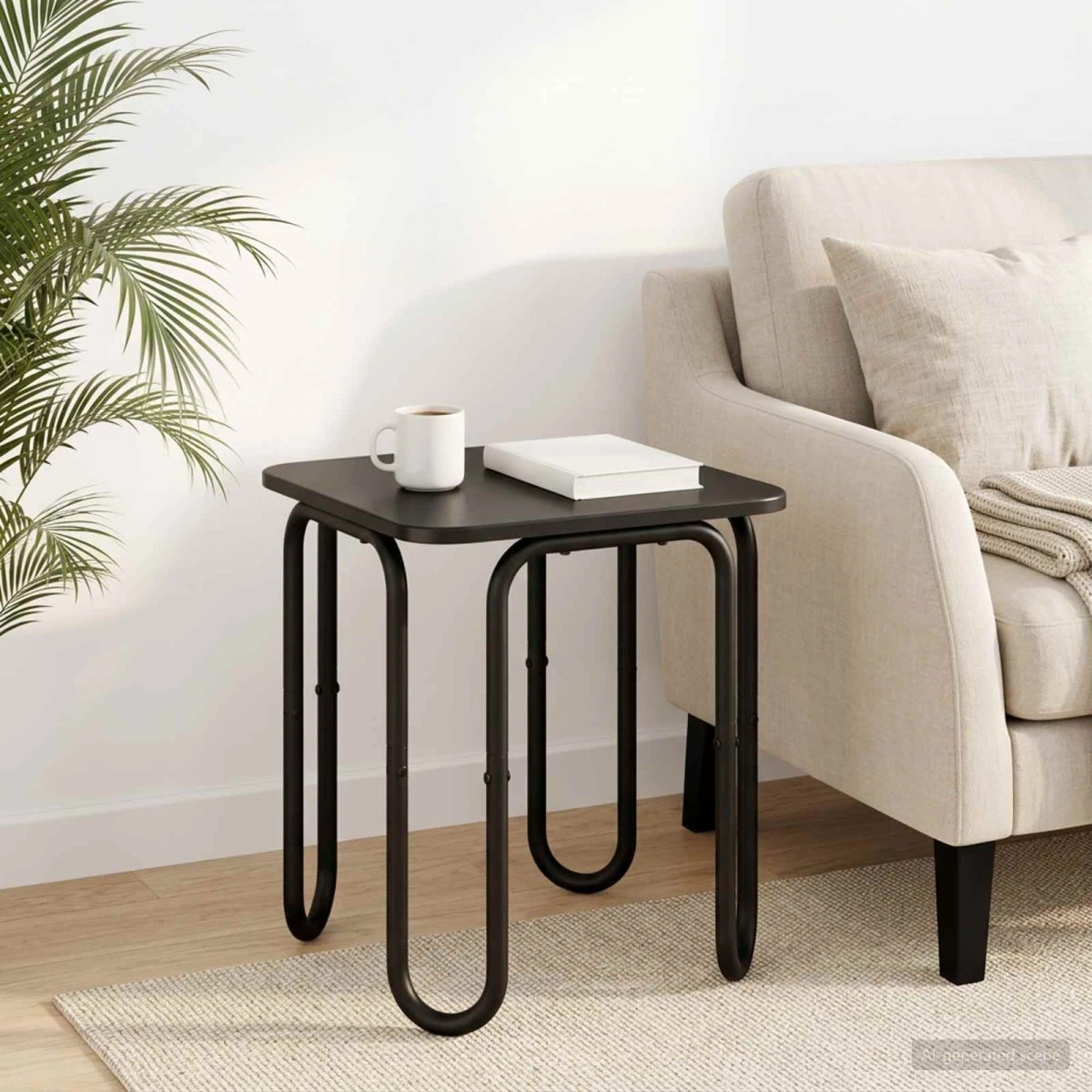 vidaXL Sofabord Sort 40 x 40 x 45 cm i konstrueret træ