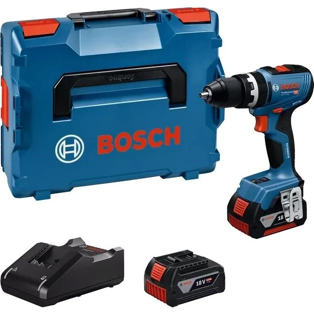 Bosch GSB 18V-65 Akku Slagboremaskine med 2x5.0Ah & L-BOXX