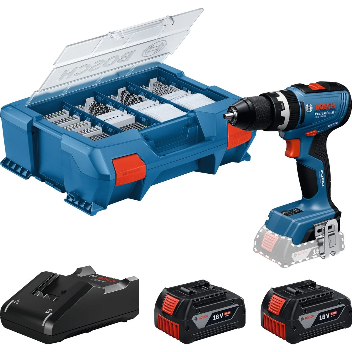 Bosch Professional GSB 18V-65 Batteridrevet Slagboremaskine