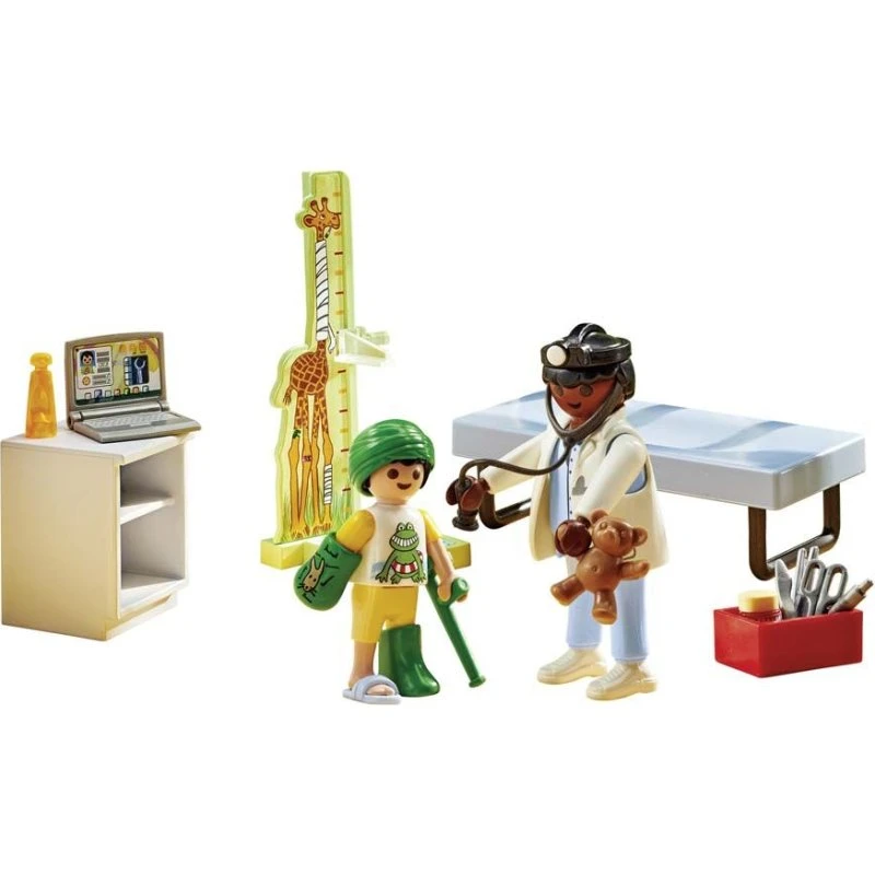 PLAYMOBIL Børnelæge med briks og bamse 71619