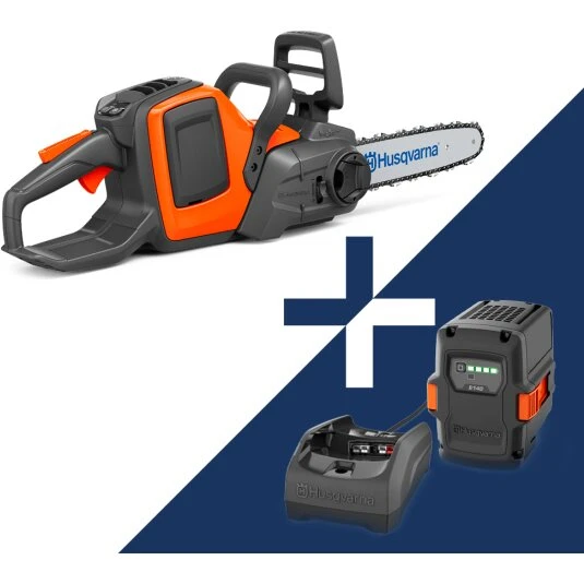 Husqvarna 225i kædesav inkl. batteri og lader — 14" sværd