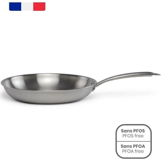 LIVOO Triply Brigade 28 cm stegepande i rustfrit stål - MEP159