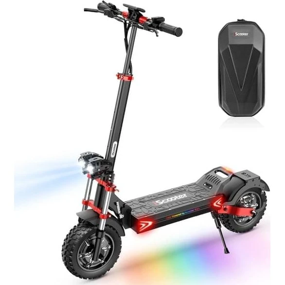 iScooter iX8 El-scooter: 2*1200W motor, 70km rækkevidde & 12" dæk