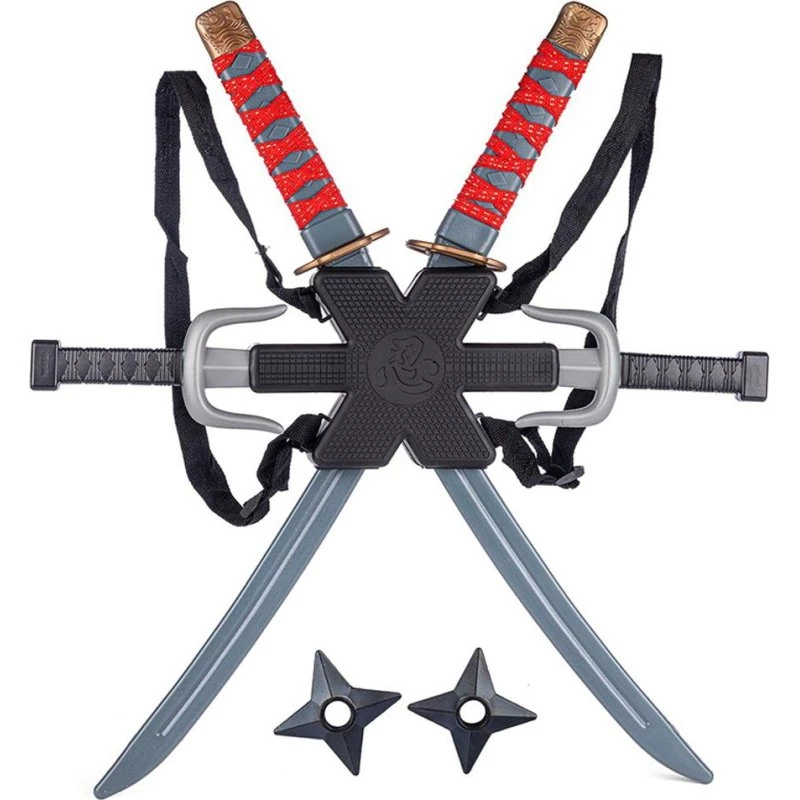 Ninjasæt 7 dele med rygholder og våben