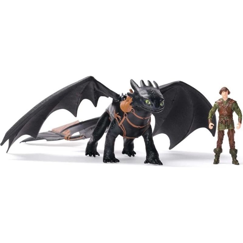 Toothless & Hiccup drage- og vikingesæt (33 cm/7,5 cm)