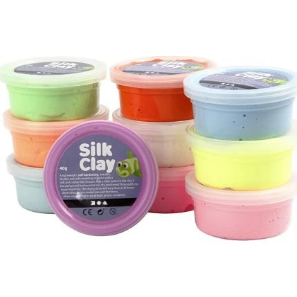 Silk Clay Basic 2 – 10 x 40 g modellermasse (ass.)