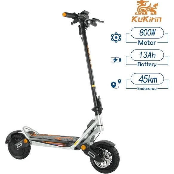 KuKirin A1 Elektrisk Scooter - 800W, 45km rækkevidde, 10" dæk