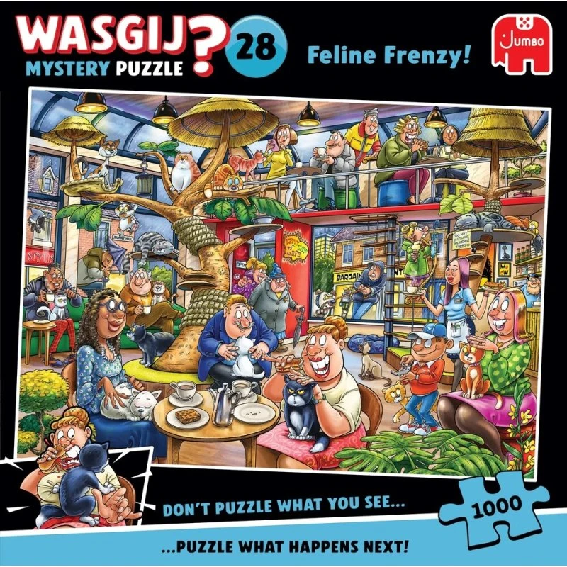 Wasgij Mystery 28: Feline Frenzy - 1000 brikker