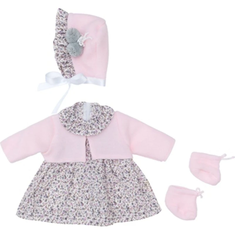 Asi Leonora dukketøj sæt til 46 cm – lyserød blomster