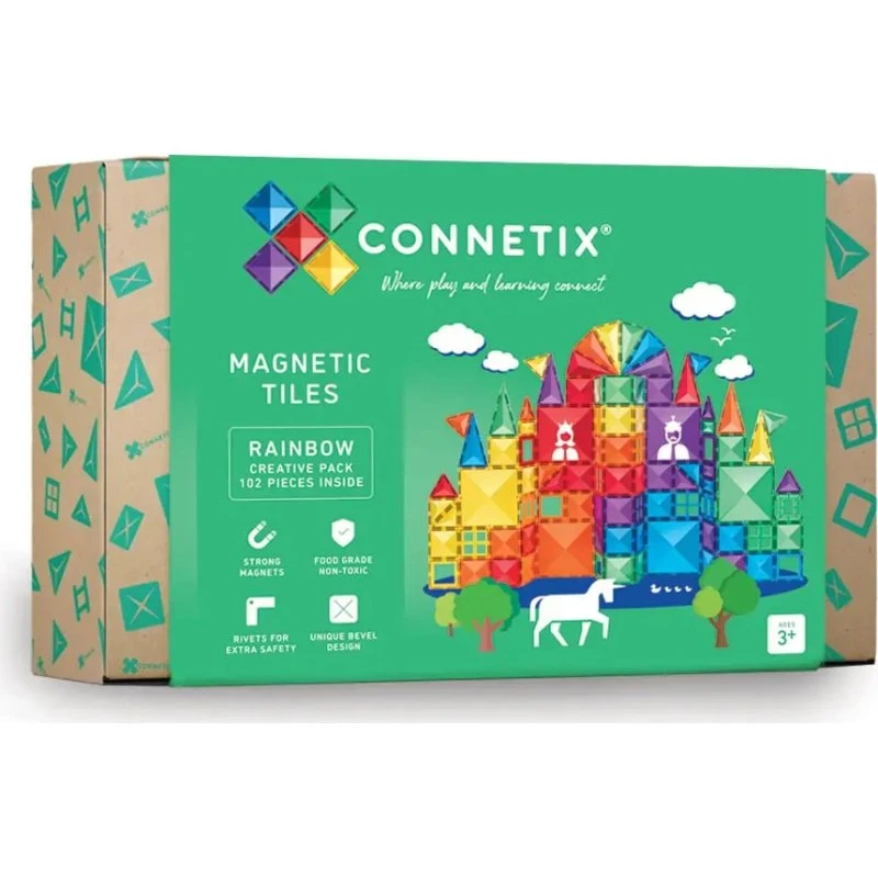 Connetix Creative Pack 102 dele – Rainbow magnetsæt