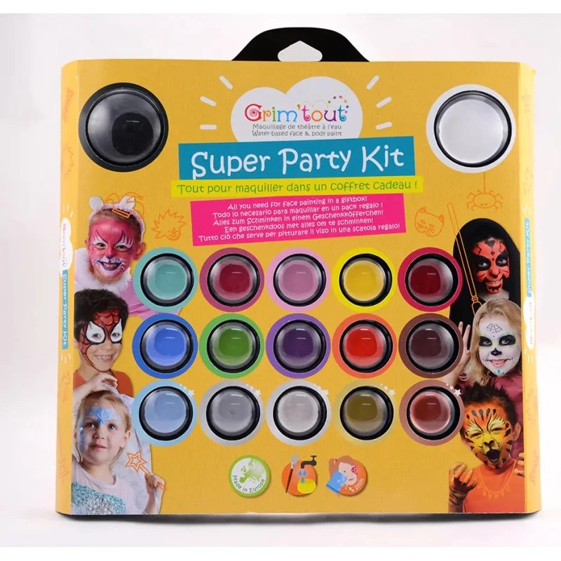 Super Party Kit – Teatersminke 17 farver