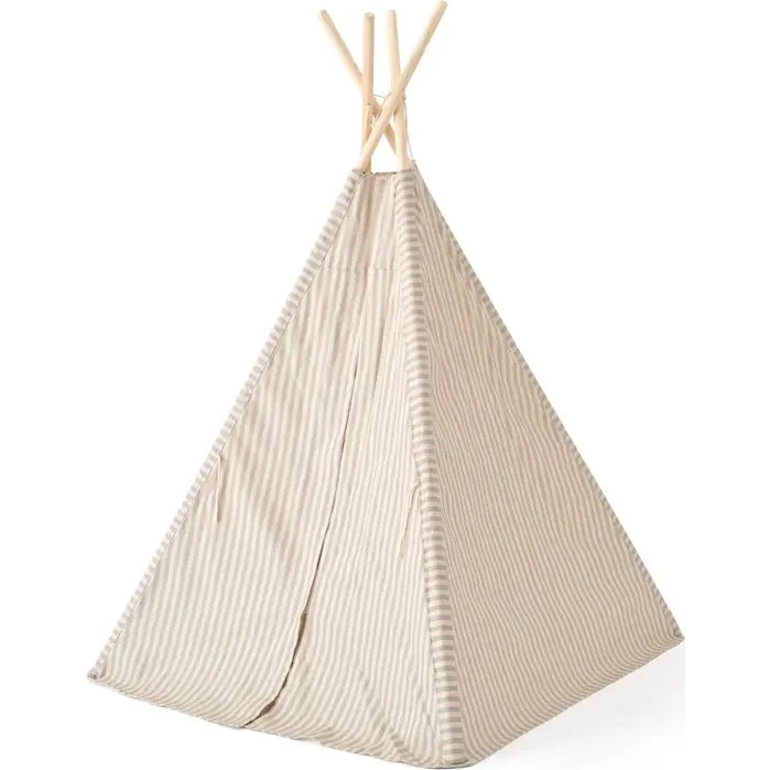 Tipi legetelt hvide striber 100x140 cm