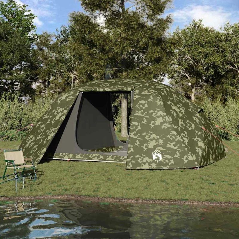 Camouflage fisketelt 514x465x187 cm - Polyester & Fiberglass