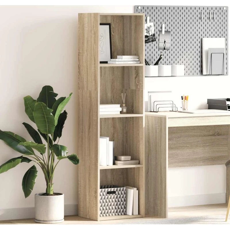 Bogreol 40x30x152 cm i konstrueret træ – Sonoma-eg