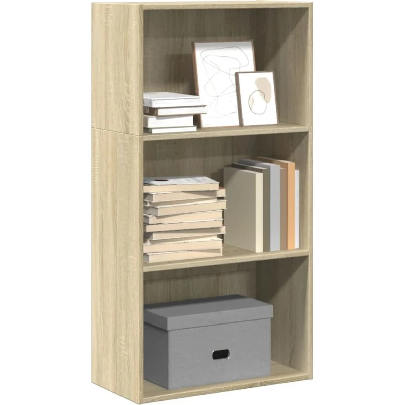 Bogreol 60x30x114 cm i sonoma-eg - konstrueret træ