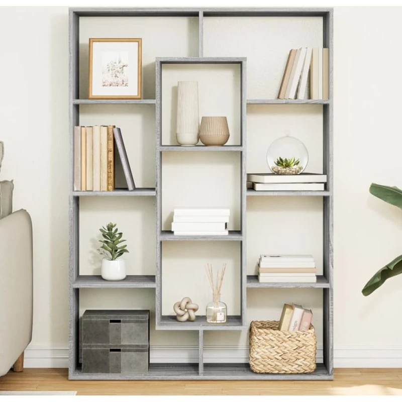 Bogreol 102x29x143 cm – Grå Sonoma-eg, konstrueret træ