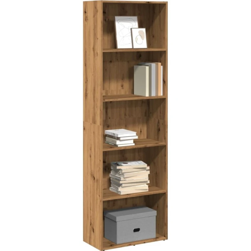 Bogreol 60x30x189 cm i konstrueret træ – Gammel eg